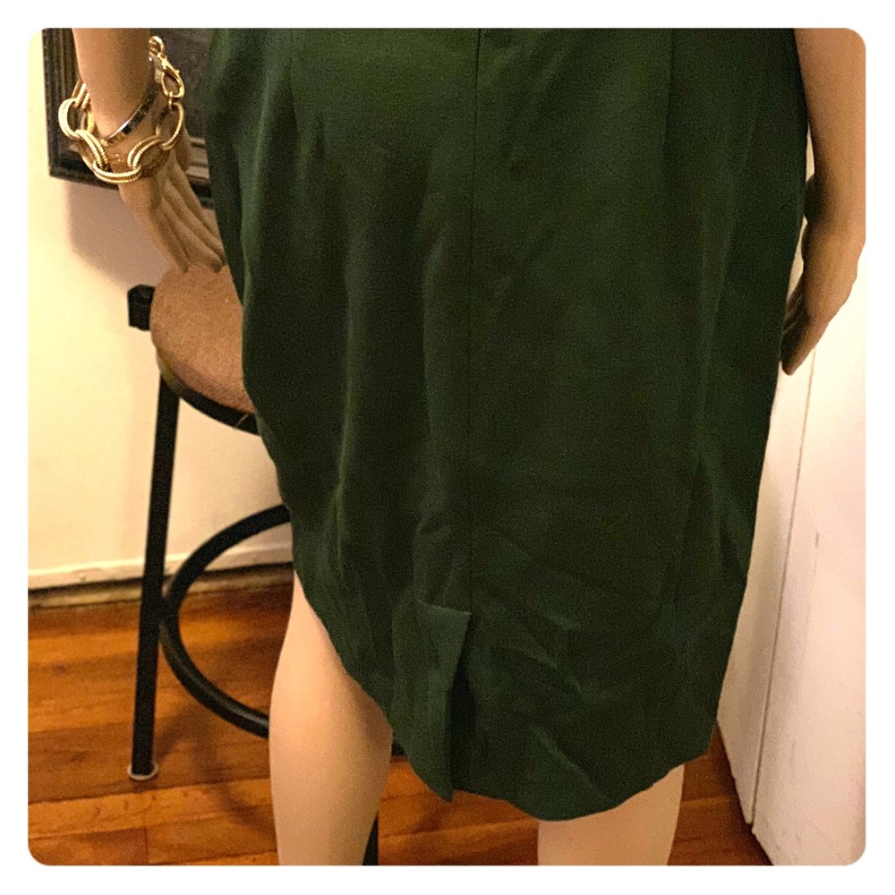 Hunter green knit pencil skirt